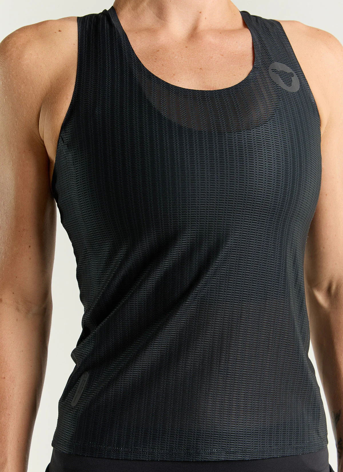 Women's FlyMesh Singlet - Black Reflective - Image 4